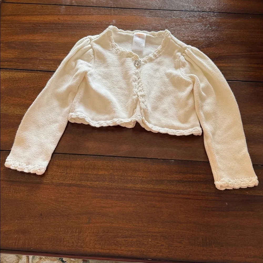 Gymboree‎ Creamy white Knit Cardigan Sz 2T